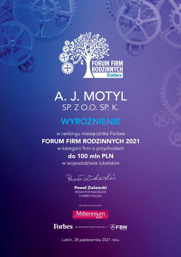 Nagroda Forbes dla AJ Motyl