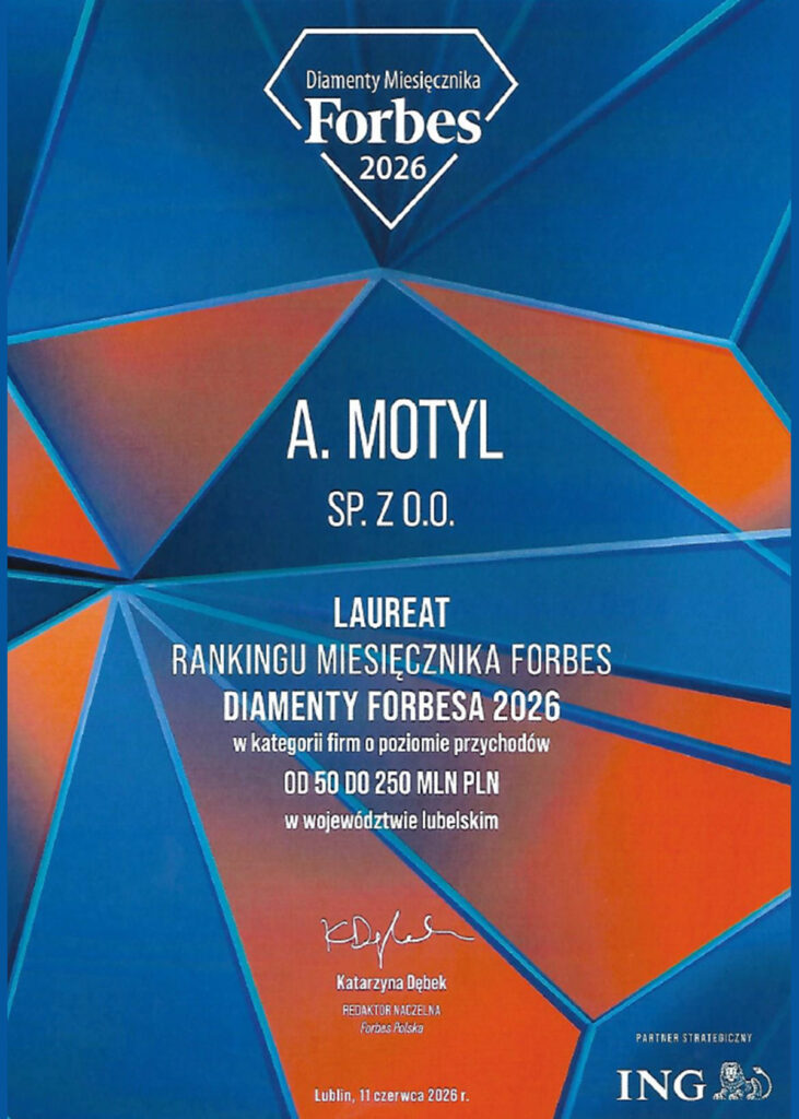 Diamenty Forbes 2026 dla firmy A Motyl